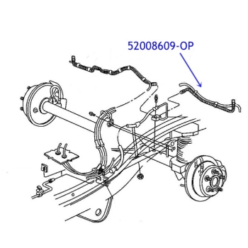 ZJ ZG Bremsleitung Dana 35 44 h.l.94-98 Mopar