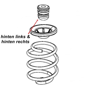 Preview: Jeep Wrangler JK 4WD 2er Achsanschlag Gummipuffer Set hinten