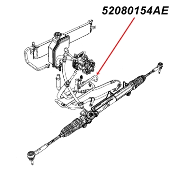 Preview: Jeep Grand Cherokee WH WK 5,7 ltr. Servoschlauch Servodrucks