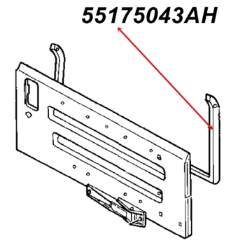 Preview: TJ Heckklappendichtung Dichtung Heckklappe unten 96-06