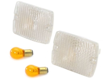 Jeep Wrangler YJ Satz Frontblinker weiß inkl. Glühlampen 4-t