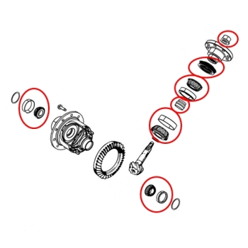 JT Lager Überholset Satz Dana 44 AdvanTEK VA Spicer 19-