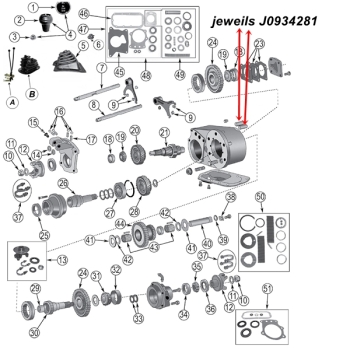 Preview: CJ Abdeckung Schaltwelle Dana 300 Verteilergetr. 80-86