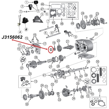Preview: CJ Lager tasse v.außen Dana 300 Verteilergetr. 80-86