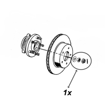 ZJ ZG Spindelmutter Radnabenmutter Steckachse v.93-98