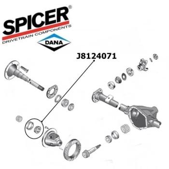 Preview: Jeep Cherokee XJ Differential Korblager Satz 4-teilig Dana 4