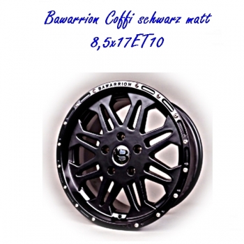 Jeep Wrangler JK Alufelge Felge schwarz matt 8,5x17 ET10 Cof