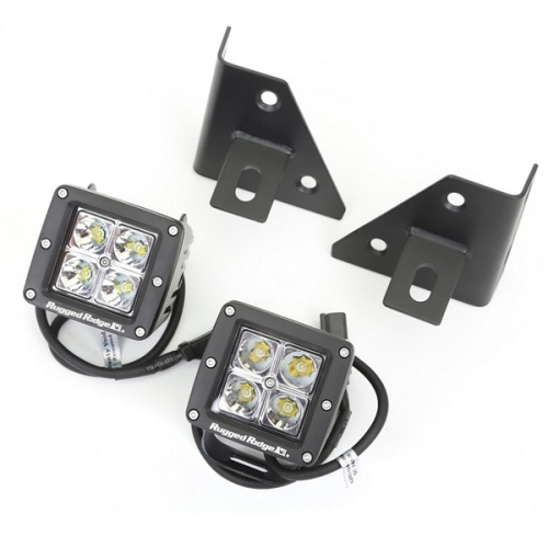 Jeep Wrangler YJ zwei LED Zusatz Scheinwerfer incl. Halter a