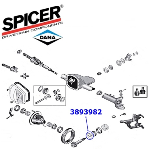 Jeep Grand Cherokee ZJ ZG Anlaufscheibe innen Kegelrad Dana