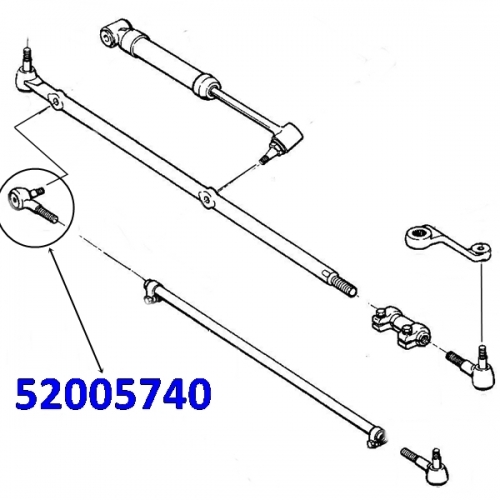 XJ Spurstangenkopf zur Schubstange r.LHD 91-01