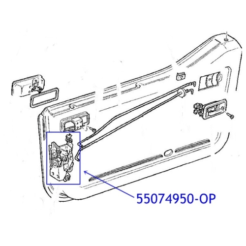 YJ Türschloss Türmechanik Halbtür r.87-95