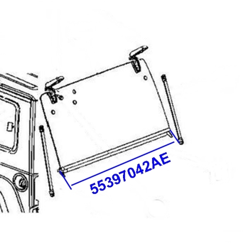 JK untere Dichtung Heckscheibe Hardtop 07-10