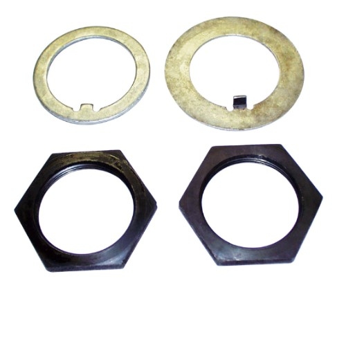 Jeep CJ Achshalsmutter Satz Anlaufscheiben und Sicherungsble