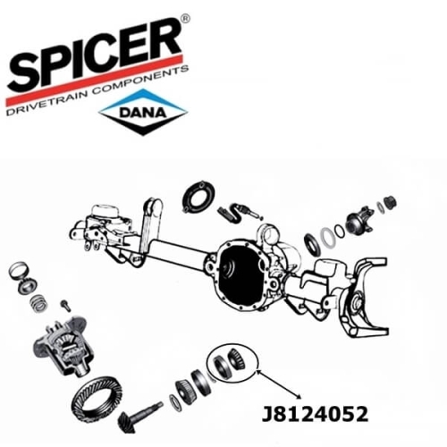 TJ Kegelradlager außen Dana44 VA Spicer 03-06
