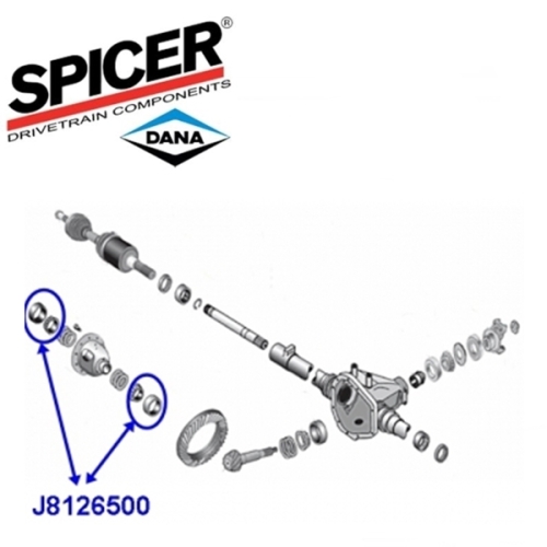 ZJ ZG Diff. Korblager 4-teil. Dana30 VA Spicer 93-98