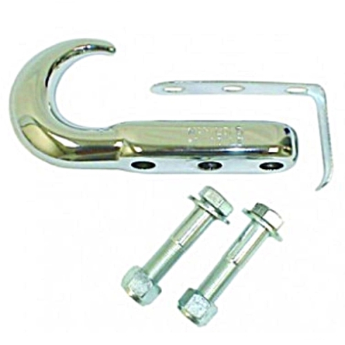 CJ Abschlepphaken Chrom+Schrauben Sicherungsblech+3 Loch