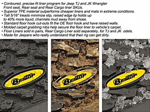 Jeep CJ Wrangler YJ Fußmatten Set Fußraumwannen Fußmatten vo